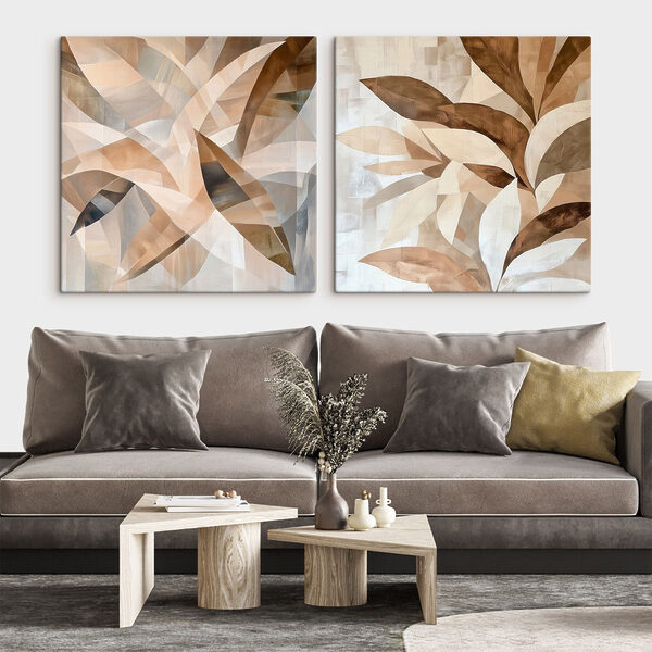 Fluid forms in warm hues