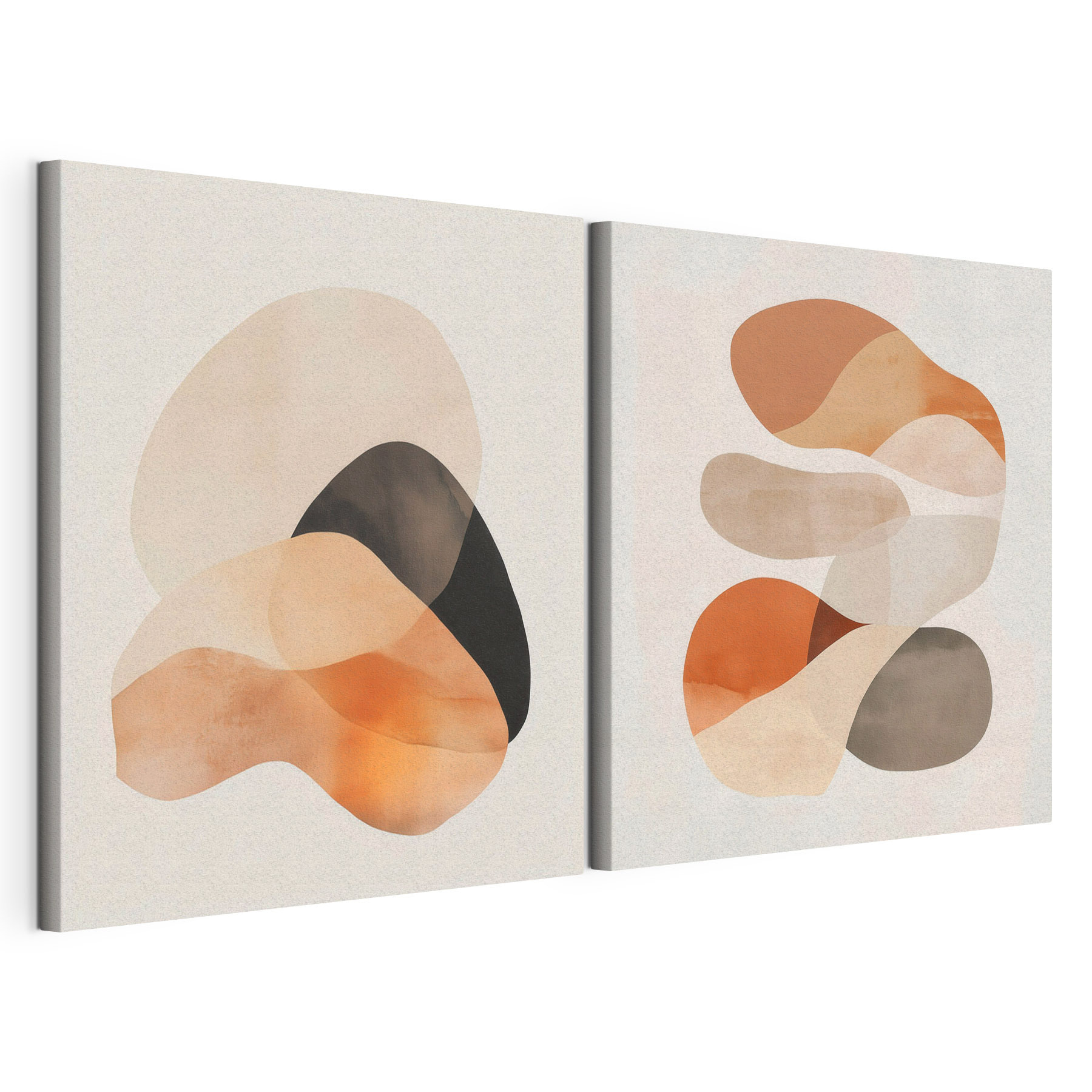 Soft shapes in warm hues
