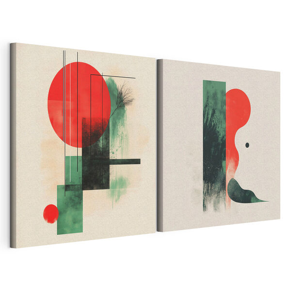Modulaire canvasprint Twee kunstwerken