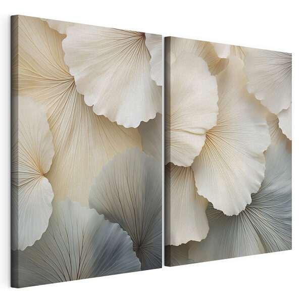 Modulaire canvasprint Elegante lagen van zachte, golvende bloemblaadjes