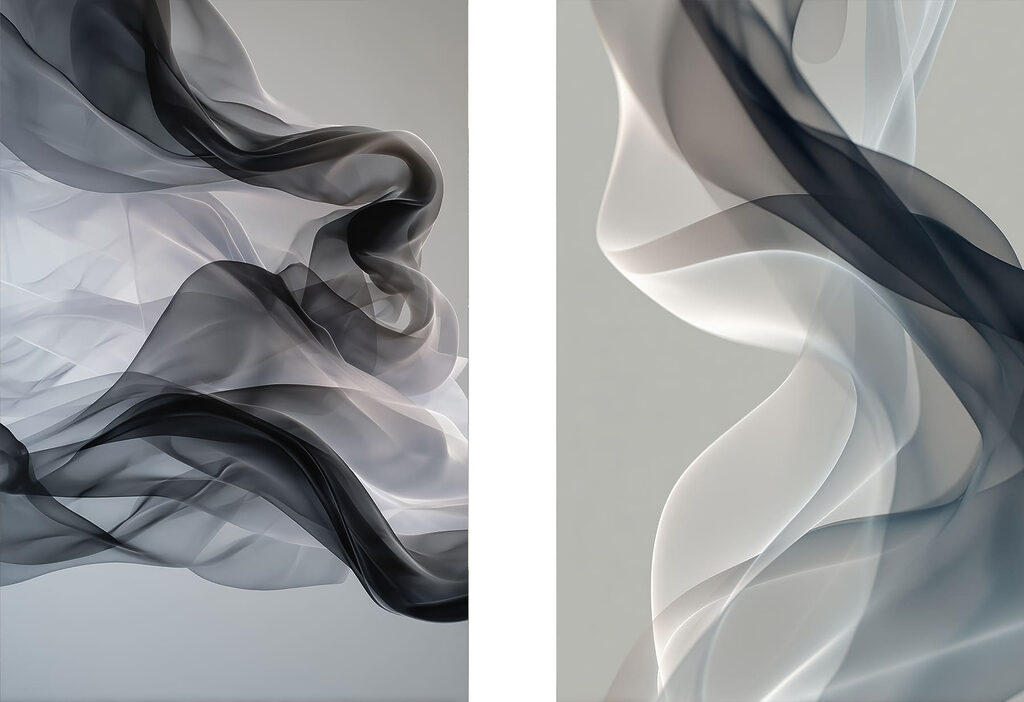 Flowing forms in soft shades