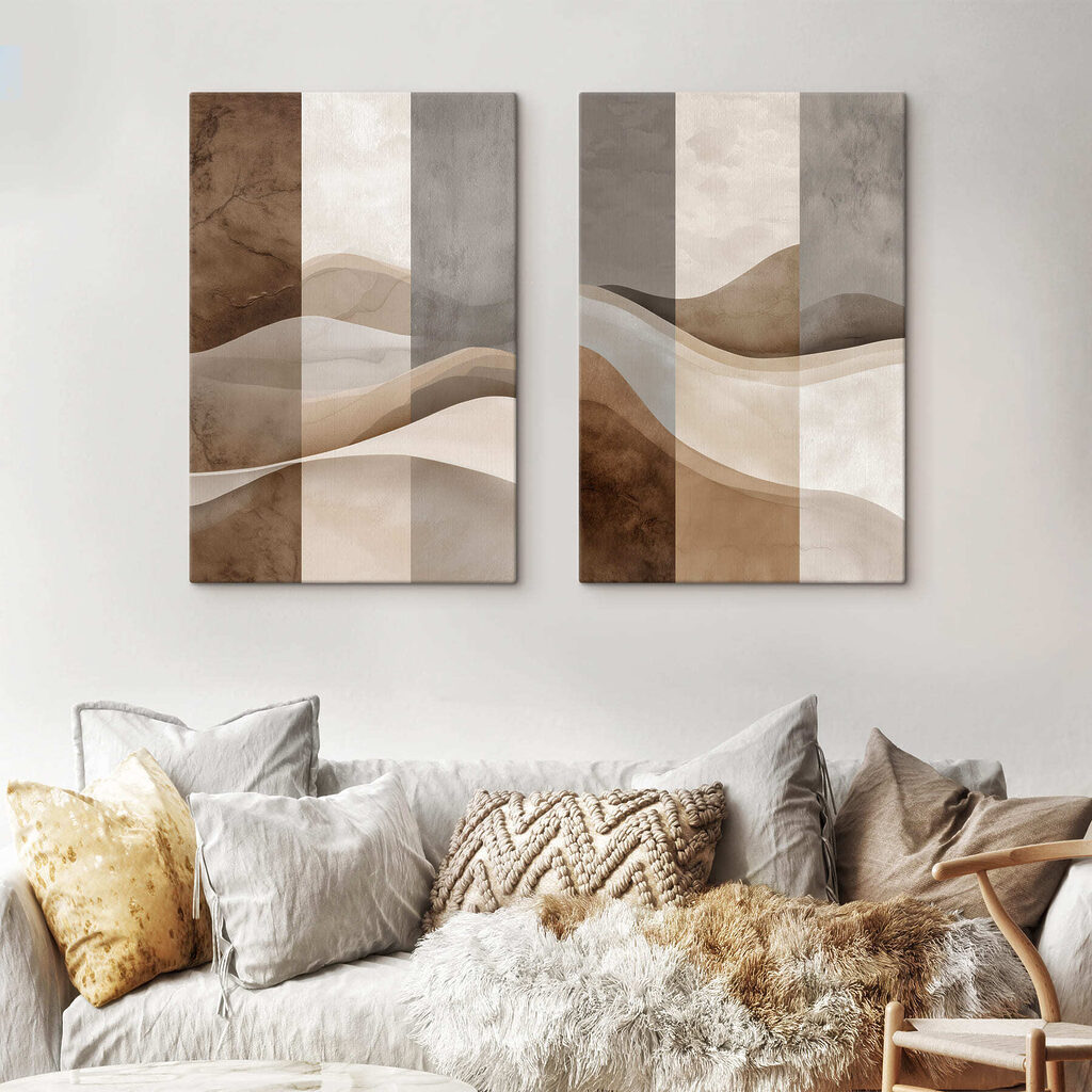 Two images of a desert