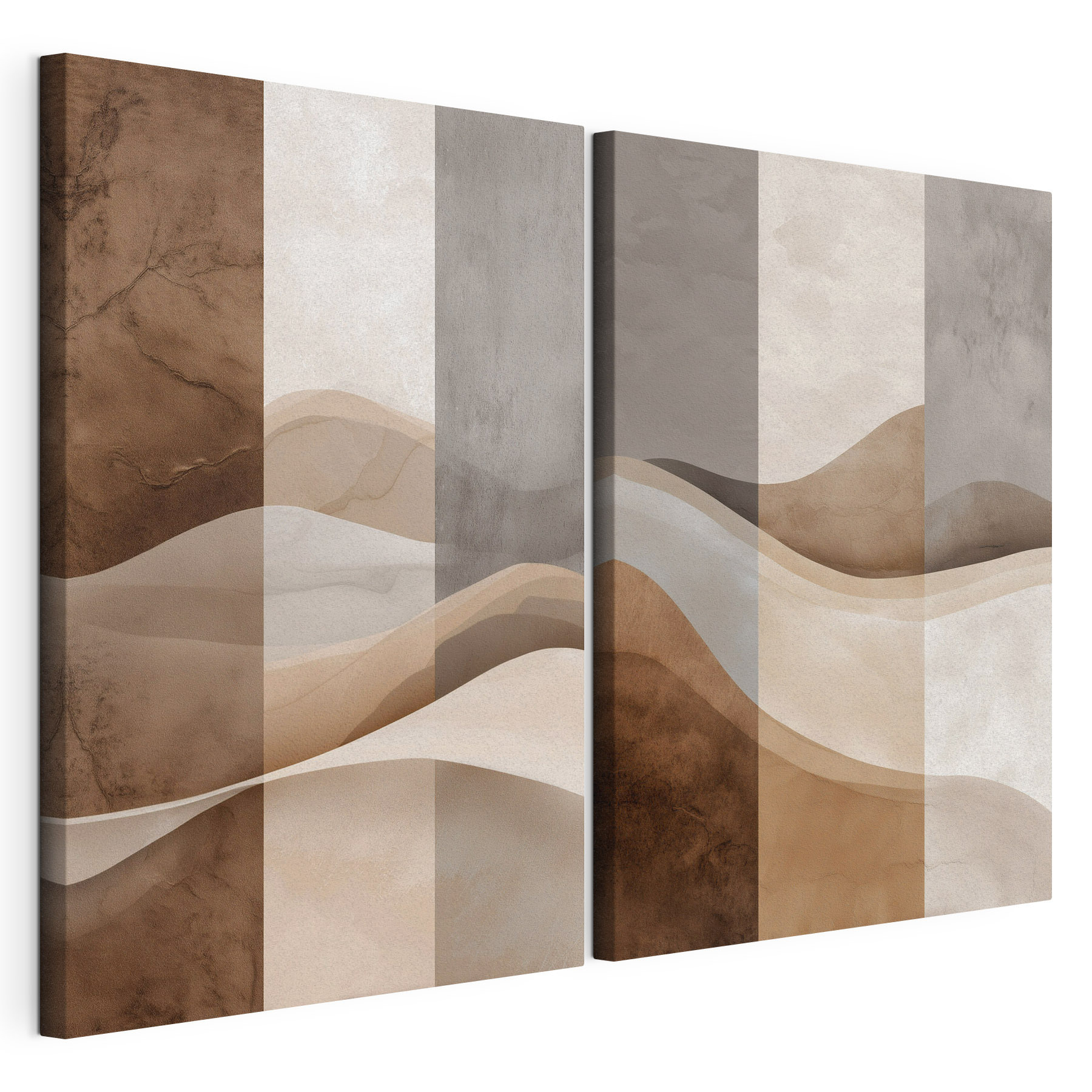Two images of a desert