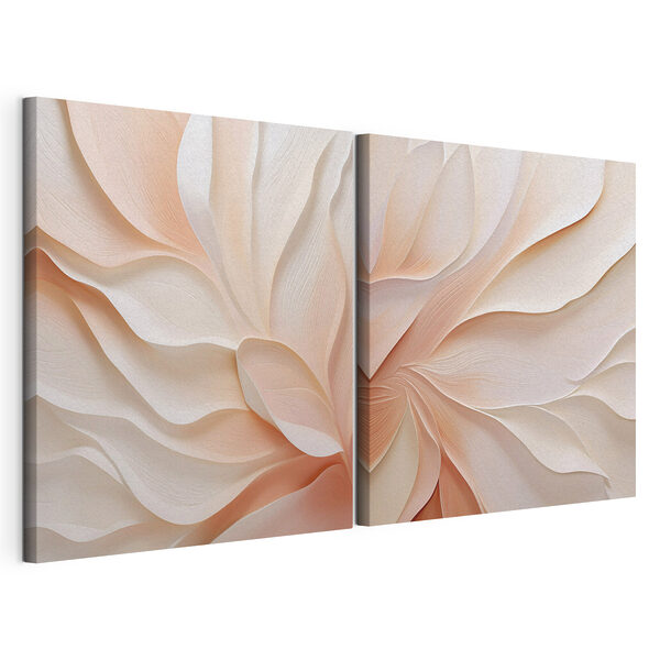 Modulaire canvasprint Zachte rondingen in zachte tinten