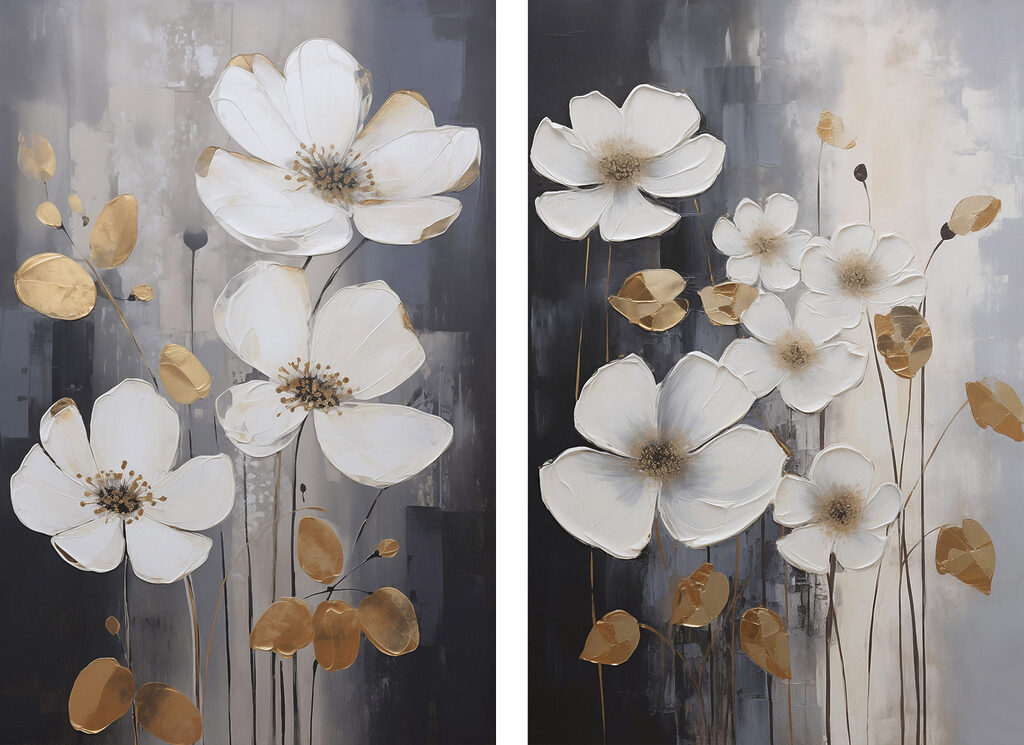 Elegant flowers in harmonious tones