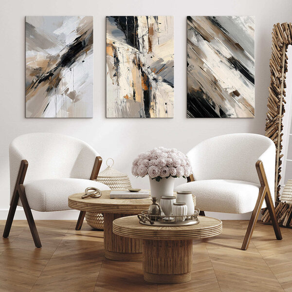 Abstract expressions in earthy tones