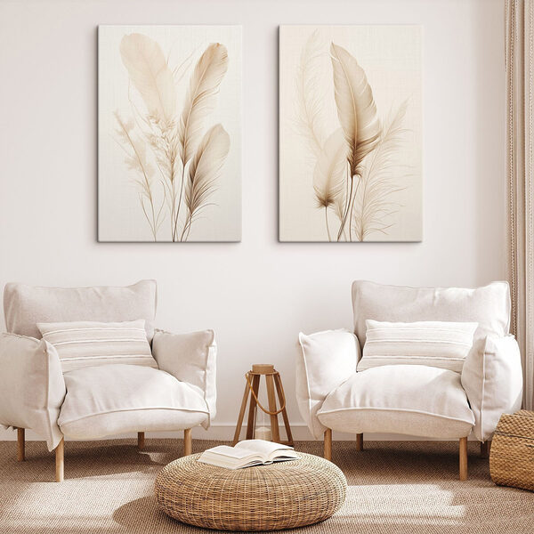 Delicate feathers softly arranged together