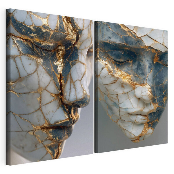 Modulaire canvasprint Gebroken schoonheid in artistieke vorm