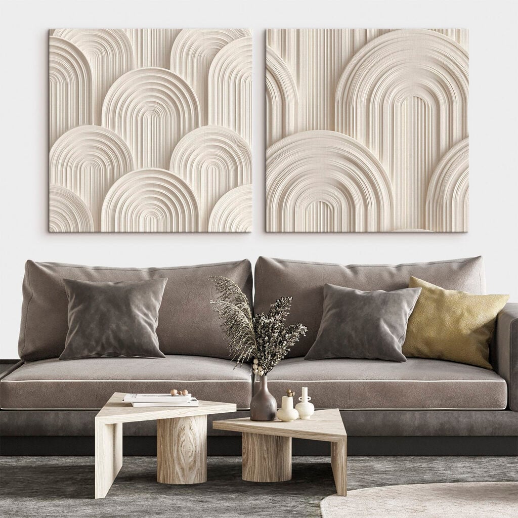 Soft curves in neutral tones