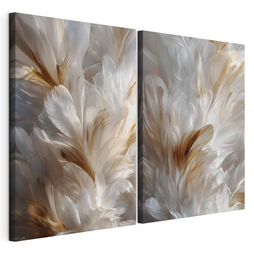 Delicate feathers in soft hues