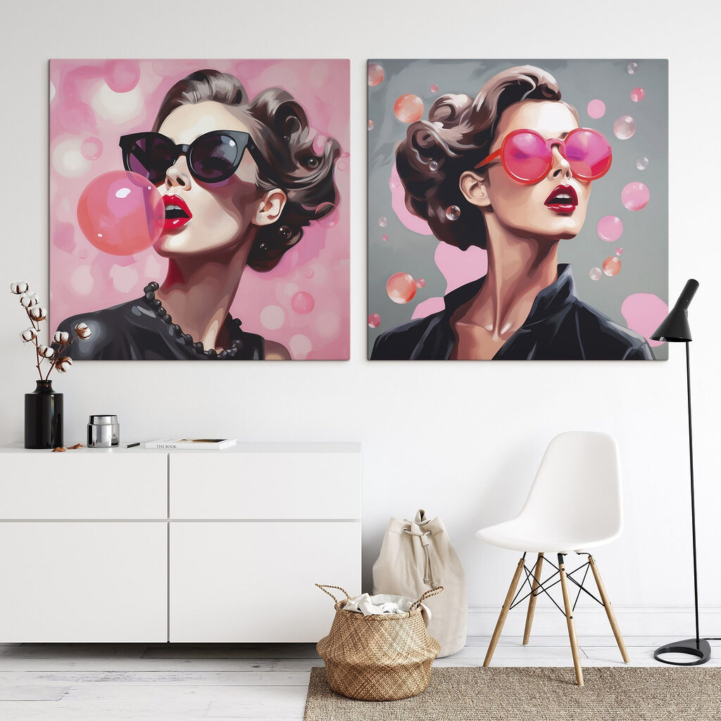 Collage of a woman wearing sunglasses