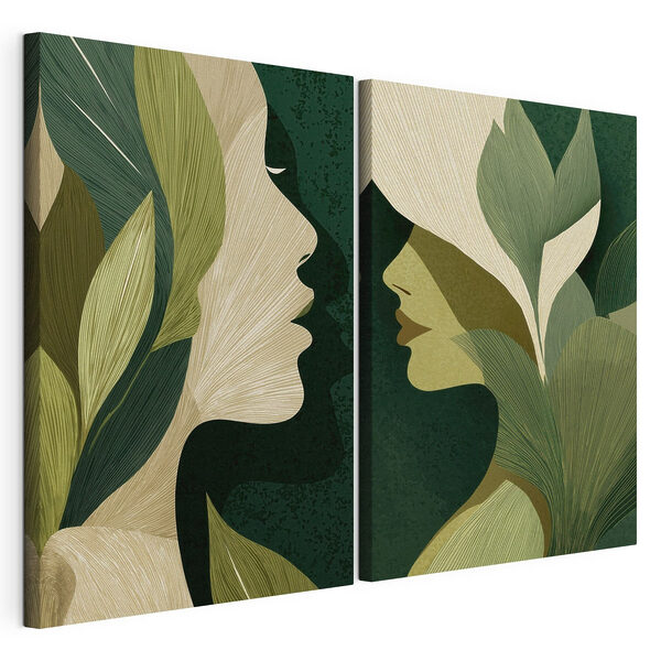 Modulaire canvasprint De fluisteringen van de natuur en de vrouwelijkheid