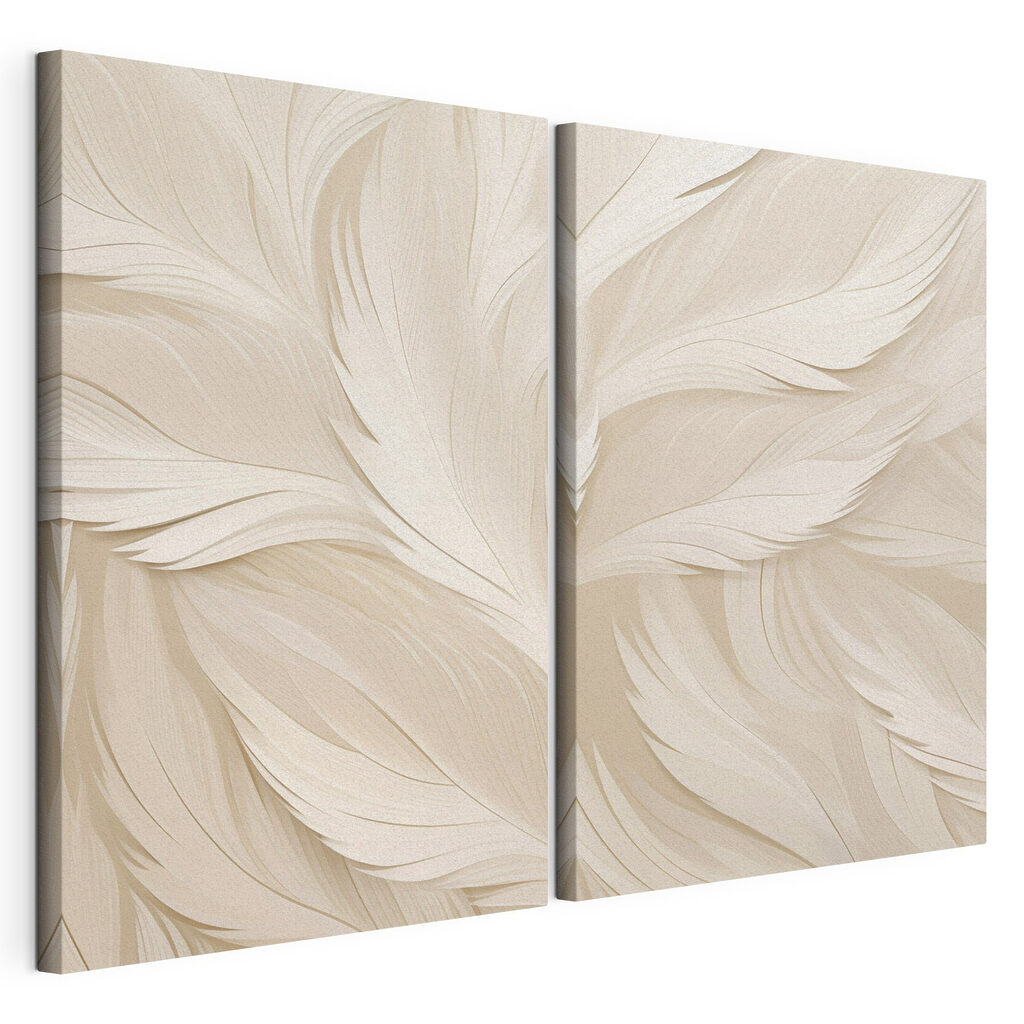 White feather pattern on a white surface