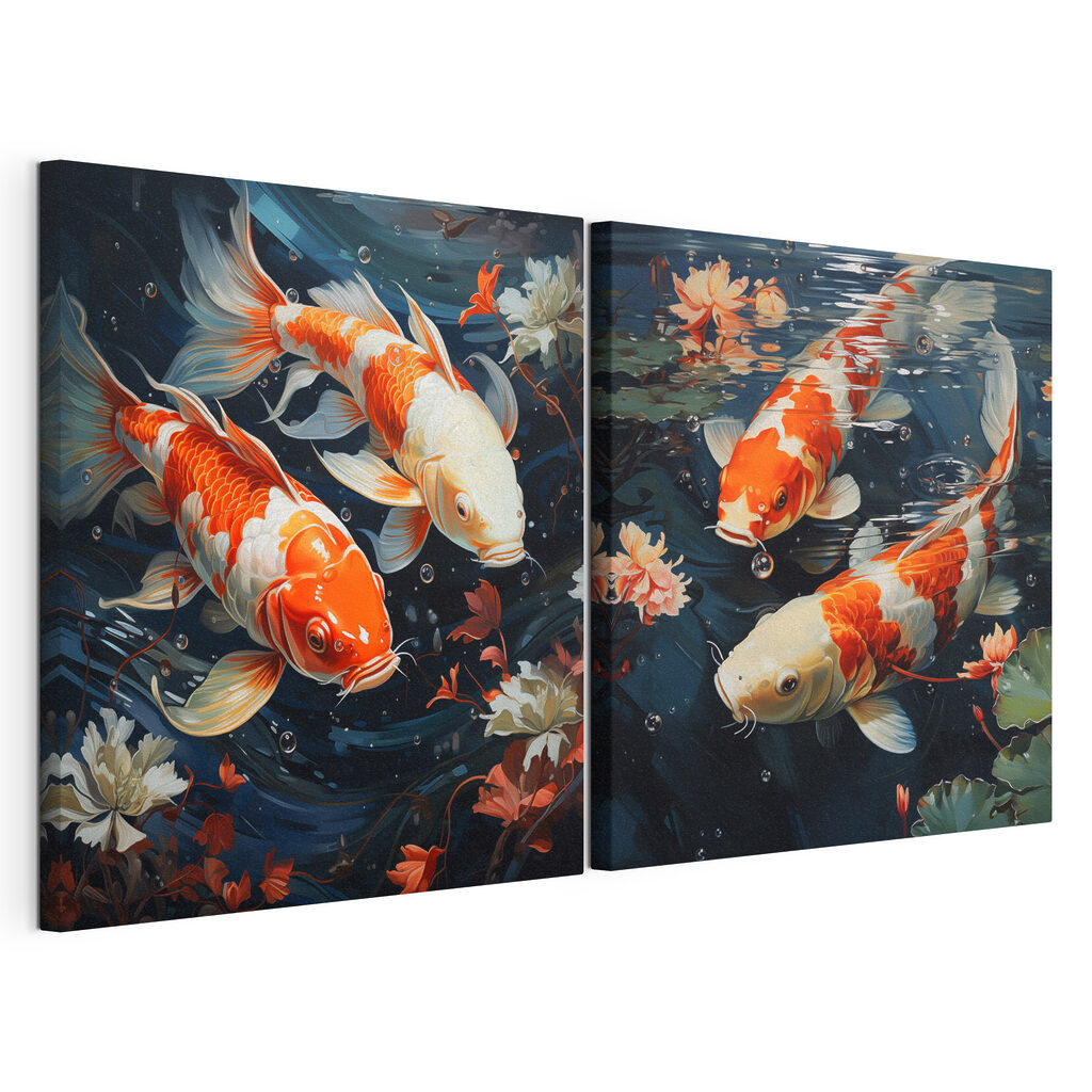 Collage of a couple of fish swimming in water