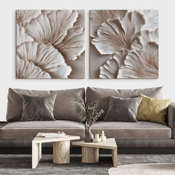 - Elegant forms in soft hues