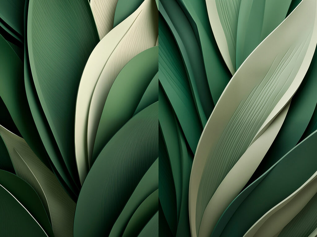 Lush green foliage in harmony