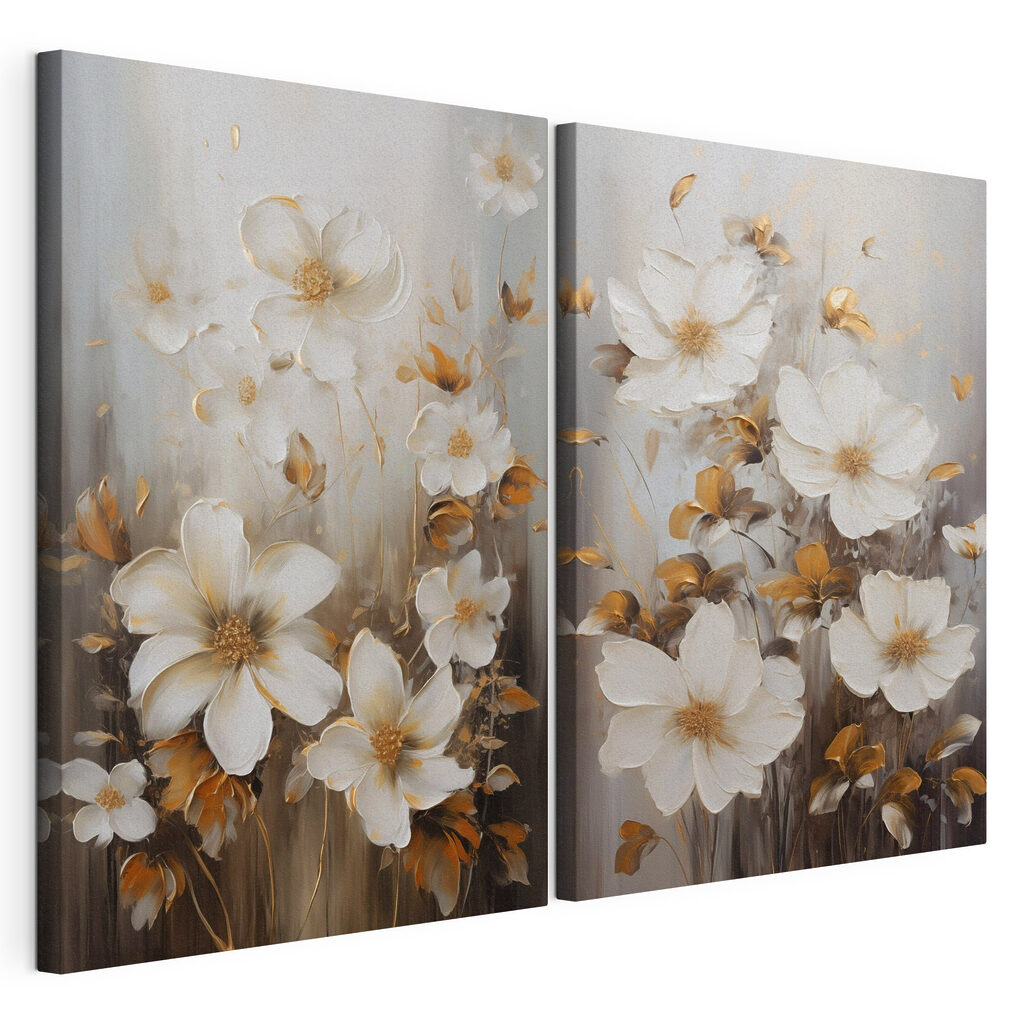 Painting of white flowers