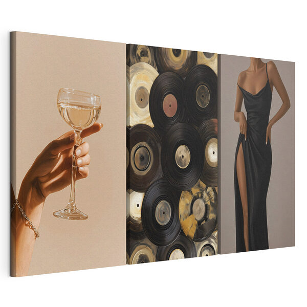 Modulaire canvasprint Proost op stijl en muziek!