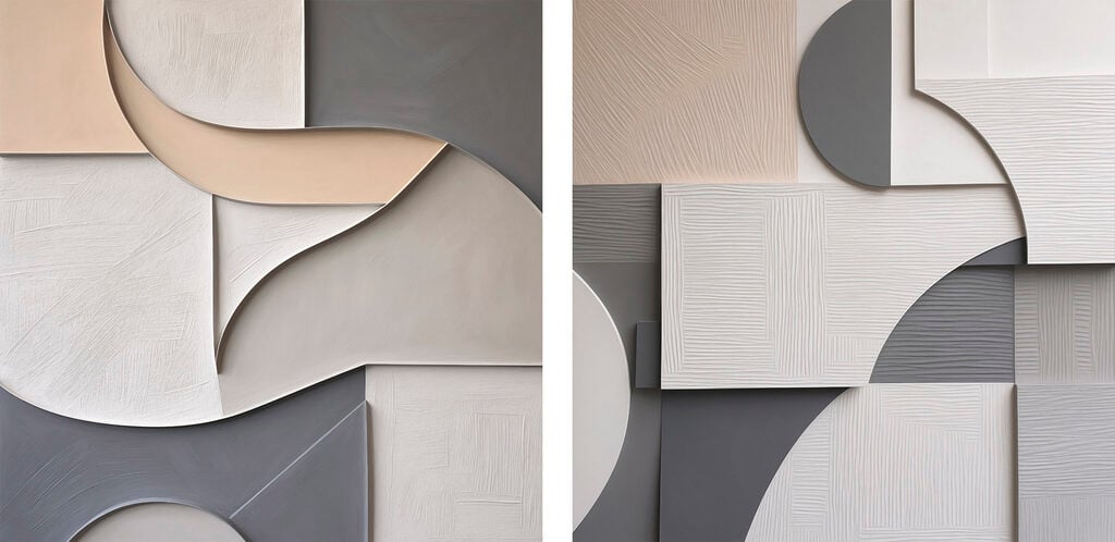 Abstract shapes in soothing colors