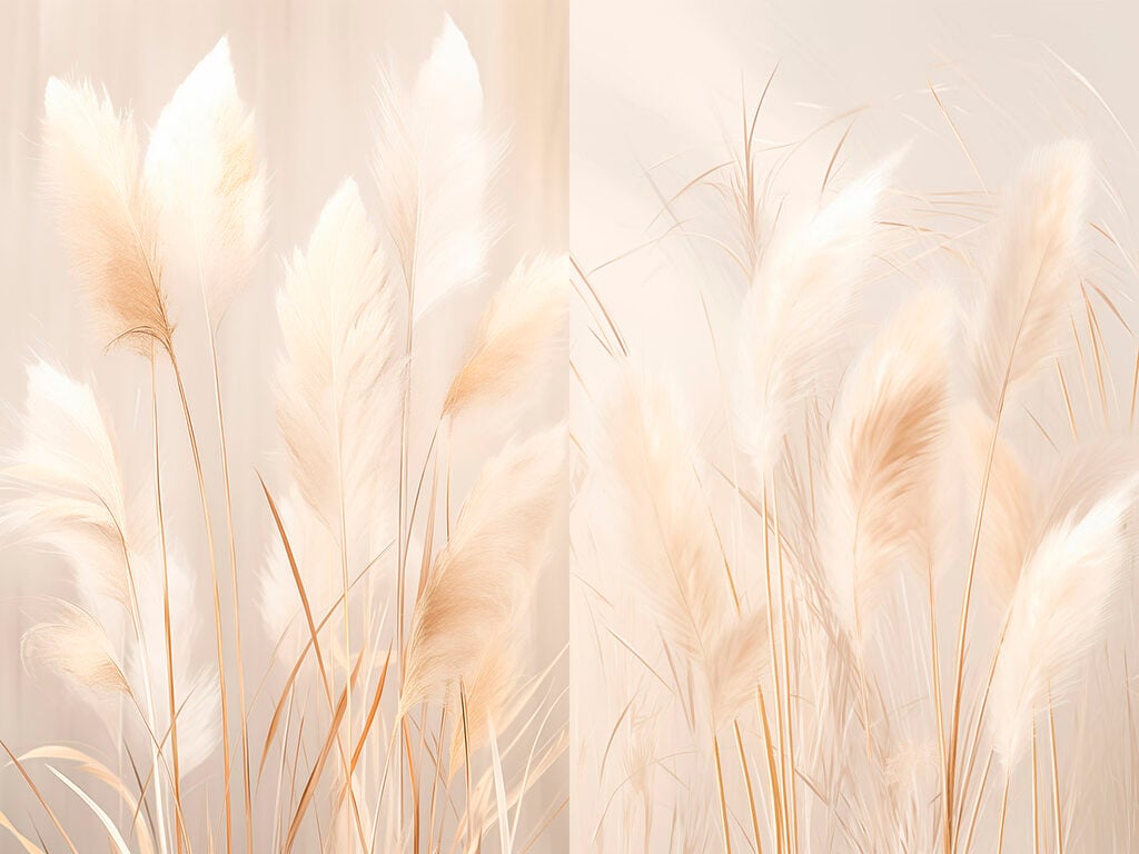 Delicate grasses in soft hues