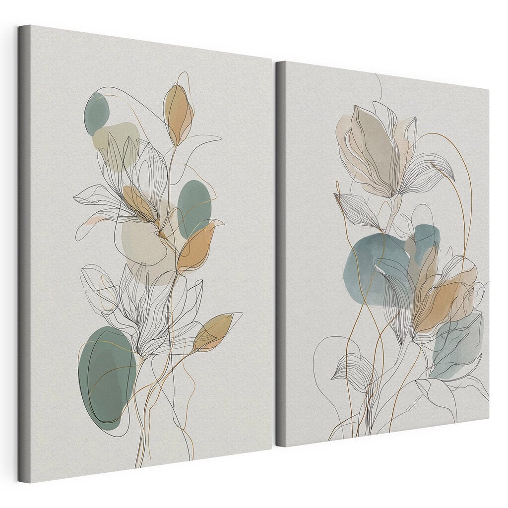 Flowing lines and soft colors blend
