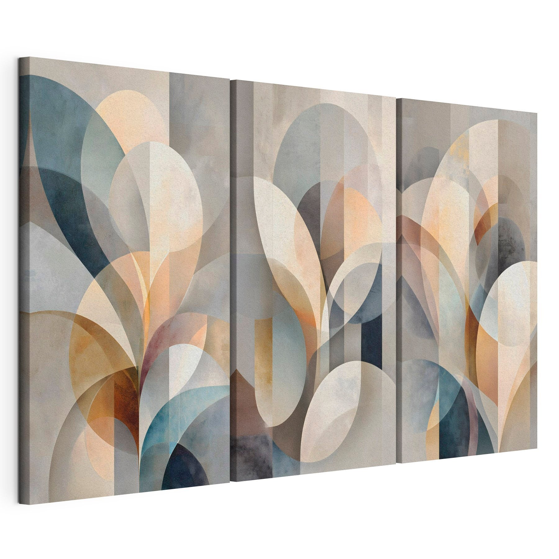 Flowing shapes in soft hues
