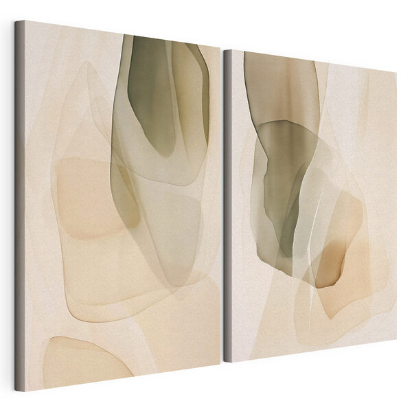 Modulaire canvasprint Subtiele lagen van zachte kleuren
