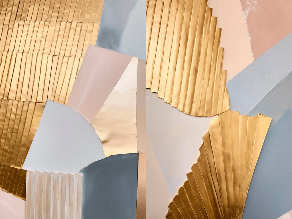 Collage of different colors of paper
