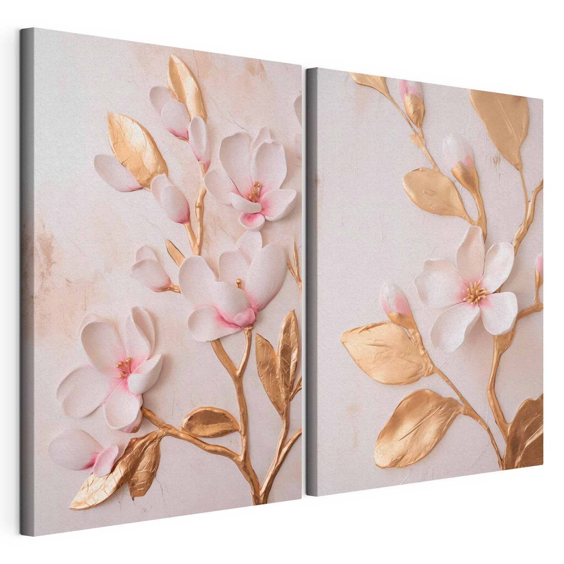 Collage of flowers and leaves