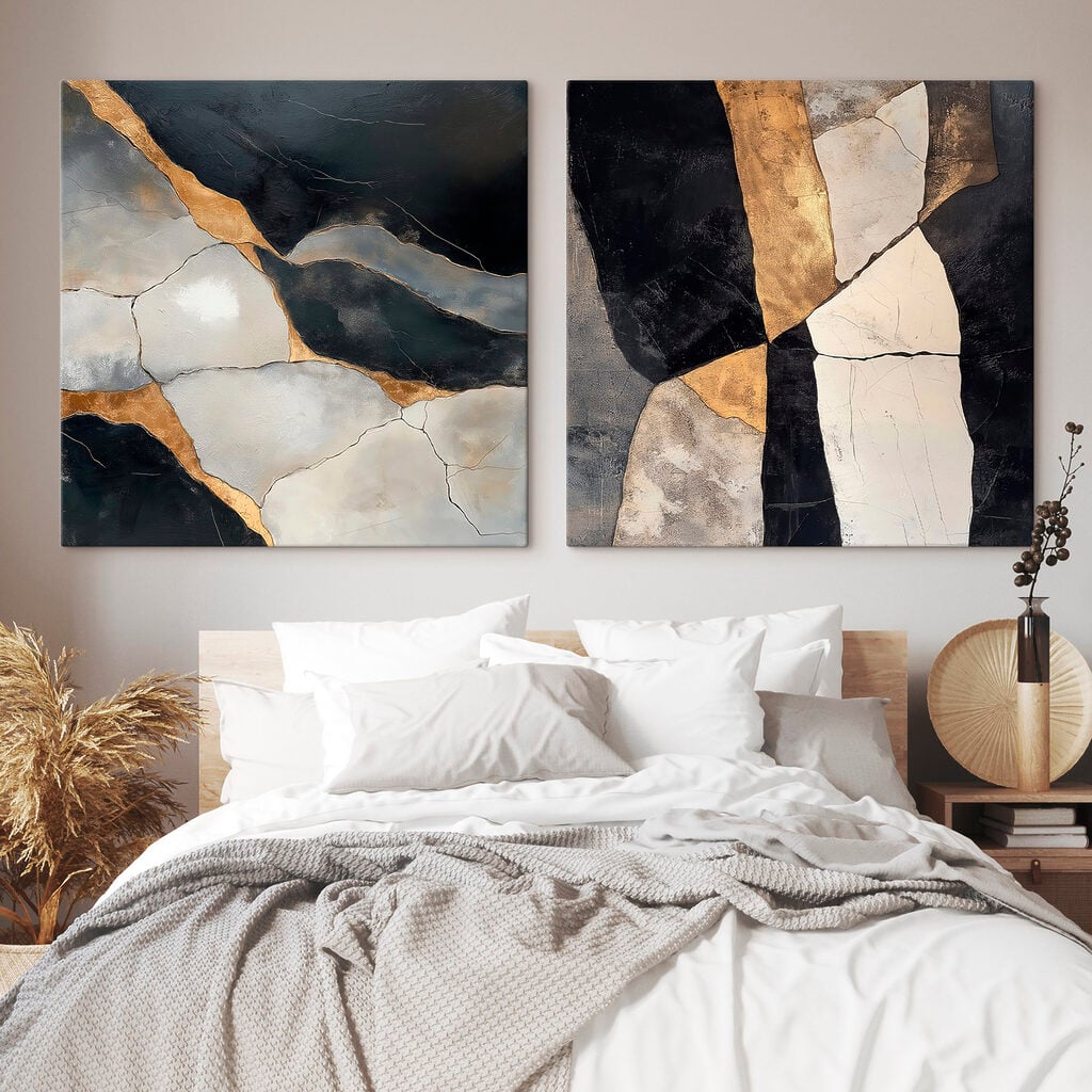 Abstract elegance in contrasting tones