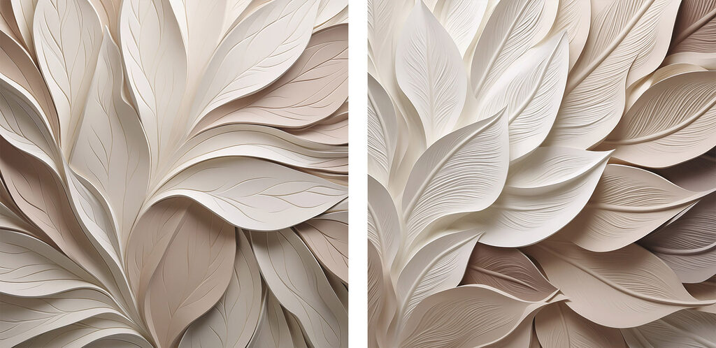 Delicate layers of soft hues