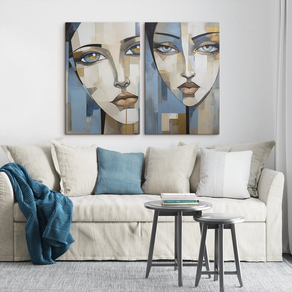 Painting of a woman's face
