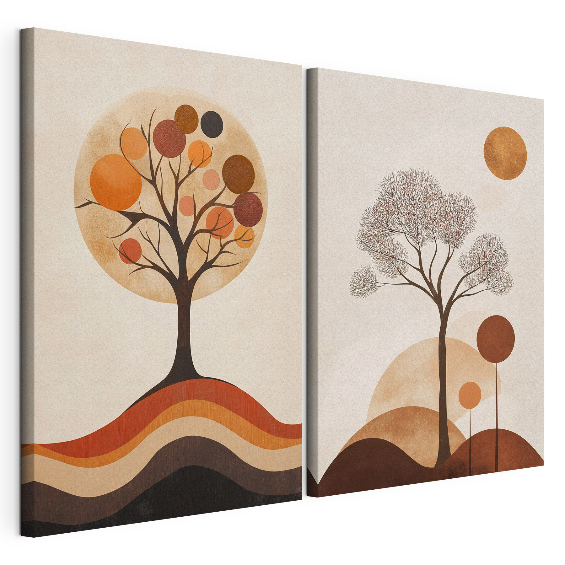 Two images of trees