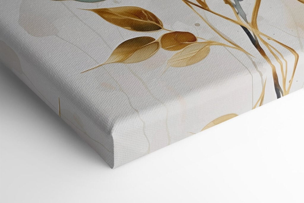 Painting of flowers and leaves