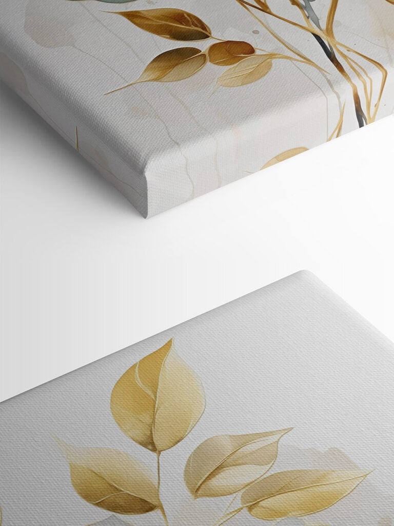 Painting of flowers and leaves