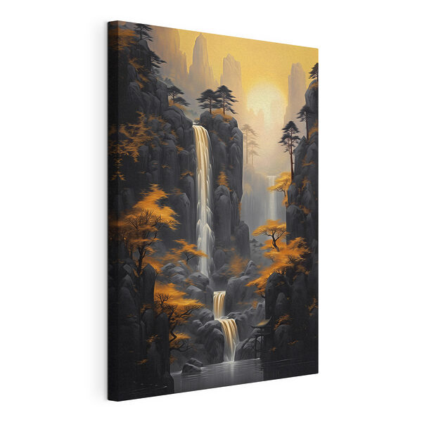 Waterfall in a rocky area