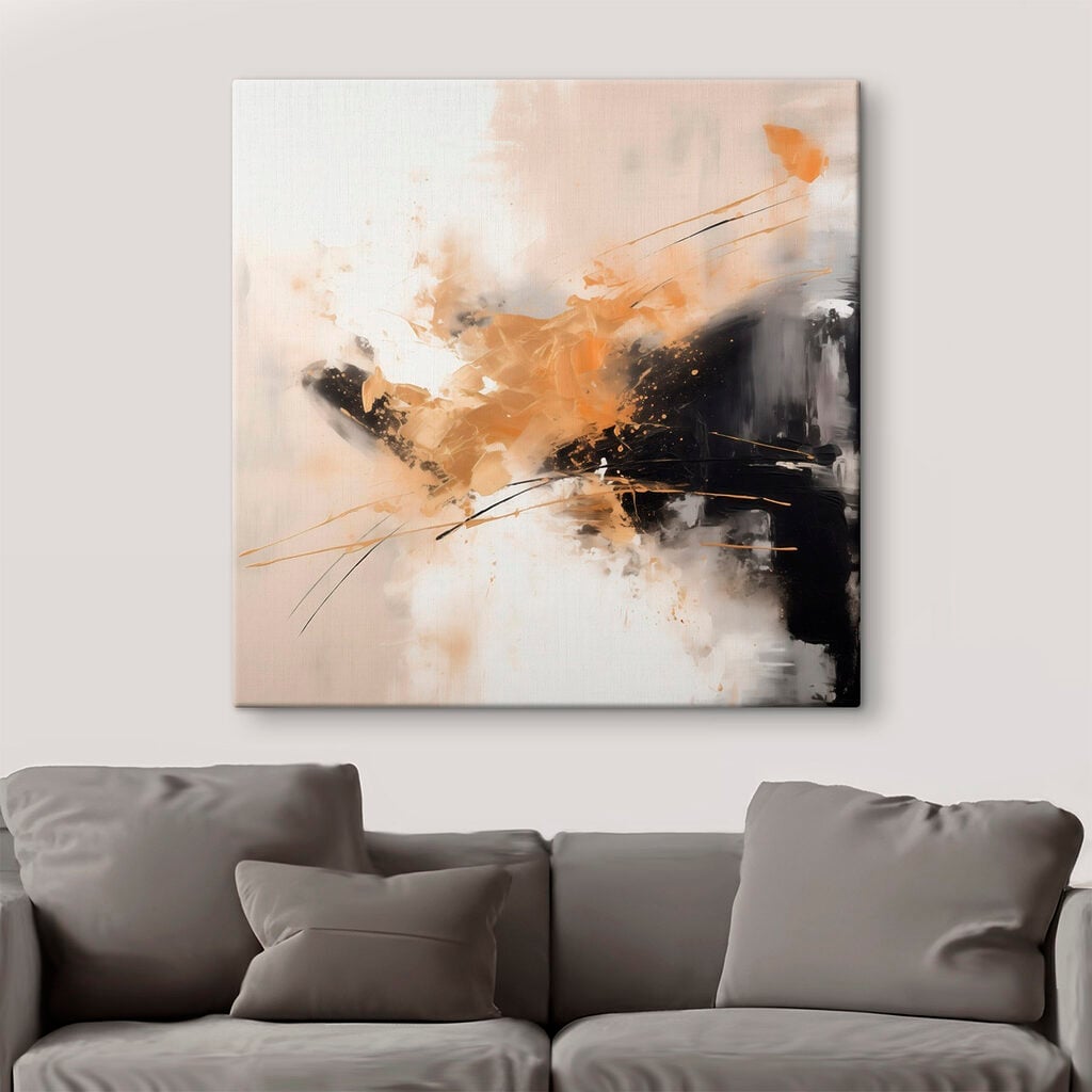 Painting of a black and white wall