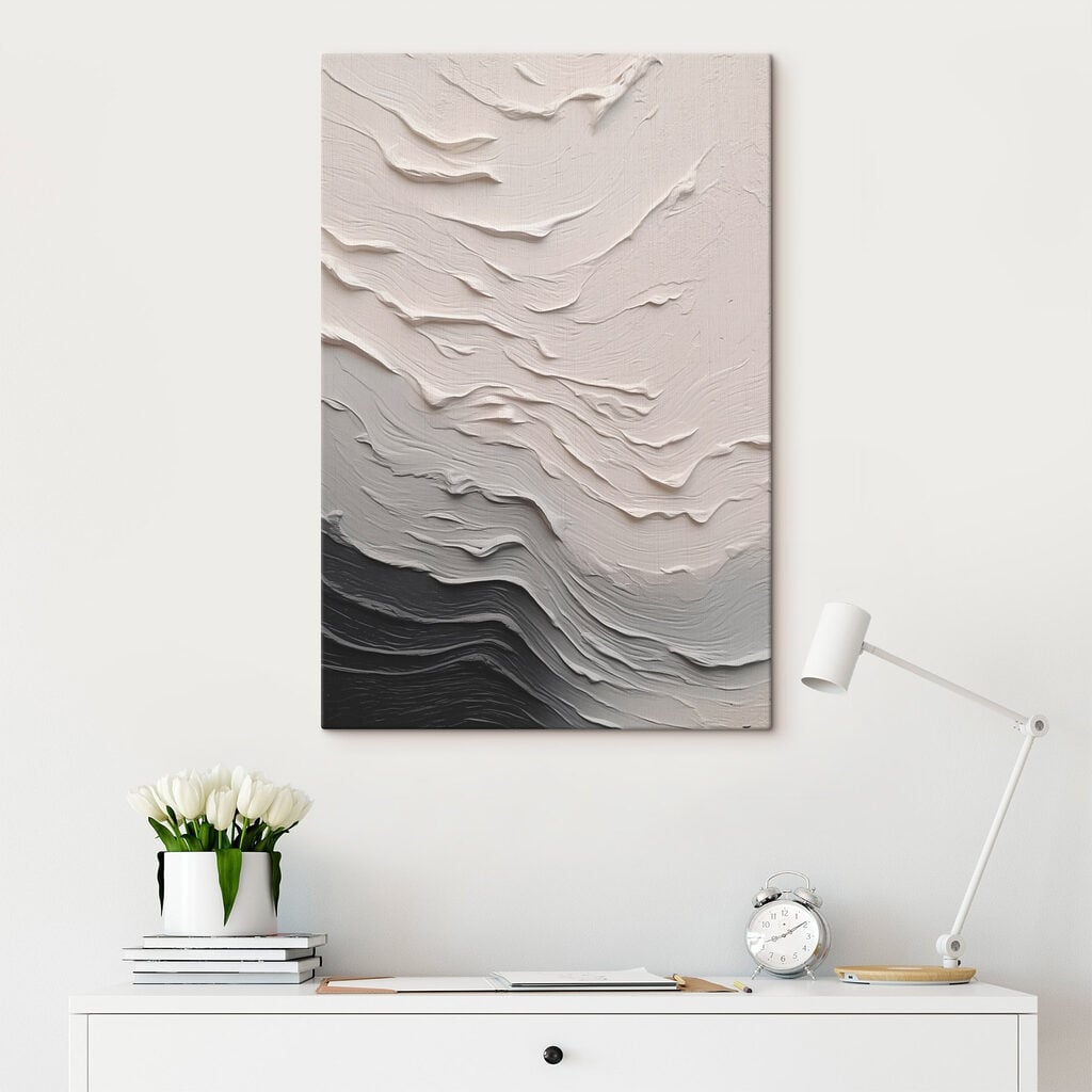 White and black wall