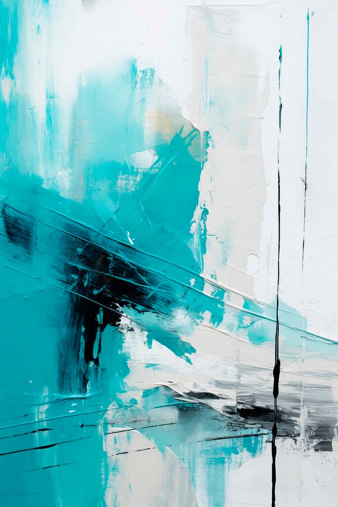 Blue and white painting
