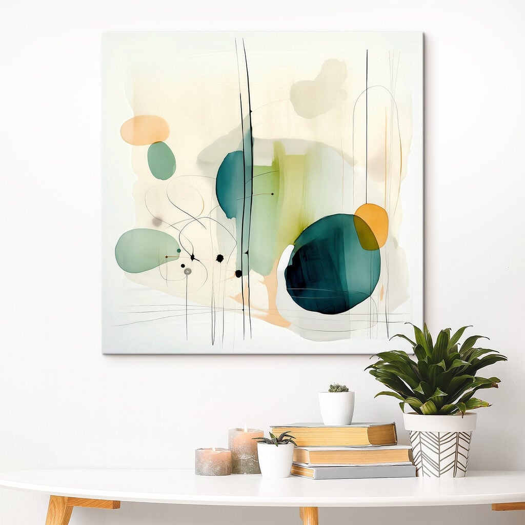 Painting of circles and lines