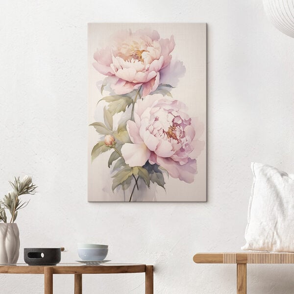 Canvas Schilderijen Canvas Schilderijen Schilderij van roze bloemen (Artikelnummer: s46916)