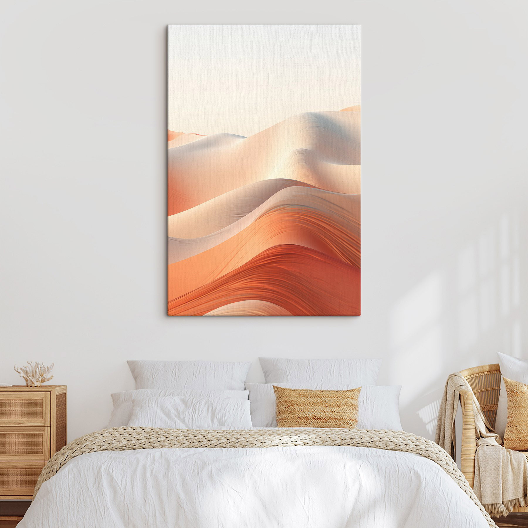 Soft waves of warm desert hues