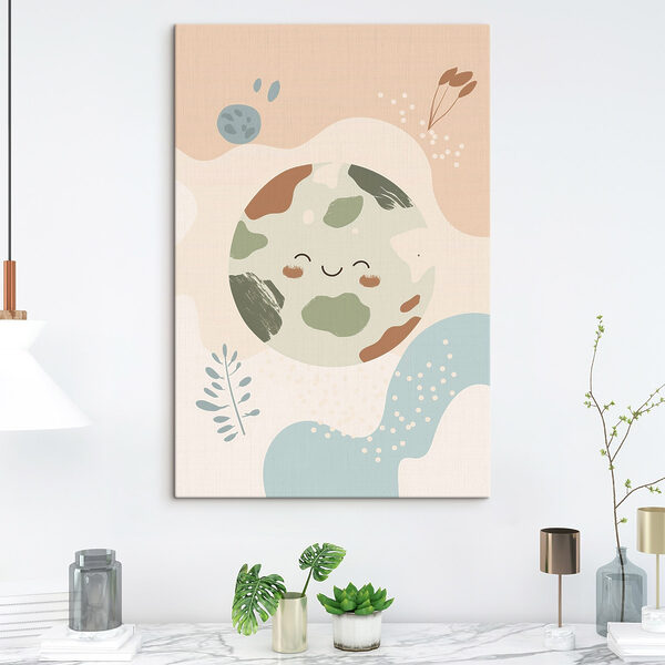 Canvas Schilderijen Cartoon of a planet (Artikelnummer: s47066)