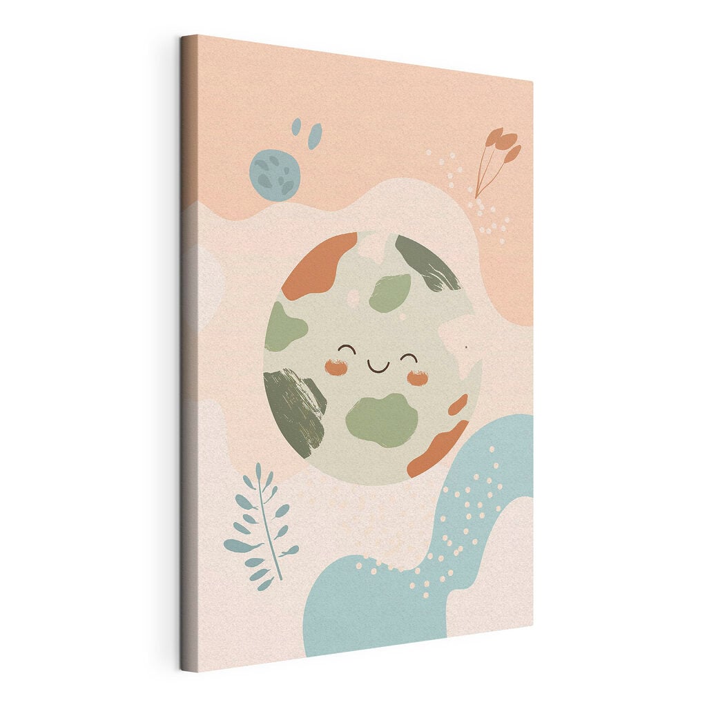 Cartoon of a planet