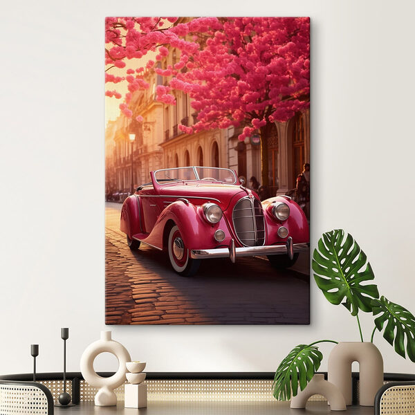 Canvas Schilderijen Auto op straat