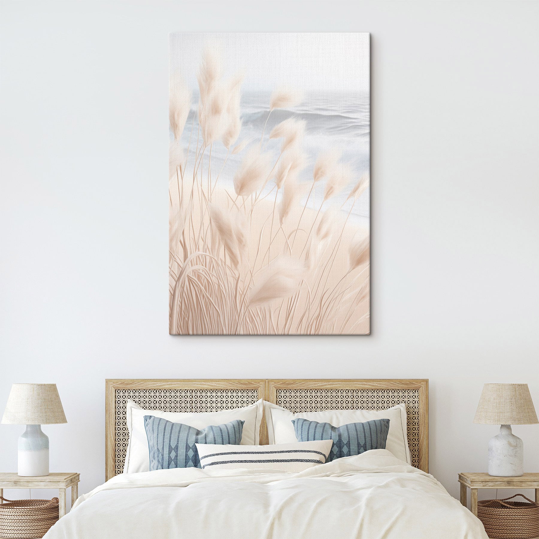 Gentle waves kiss the sandy shore