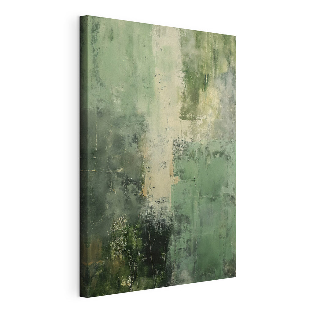 Green and white painting