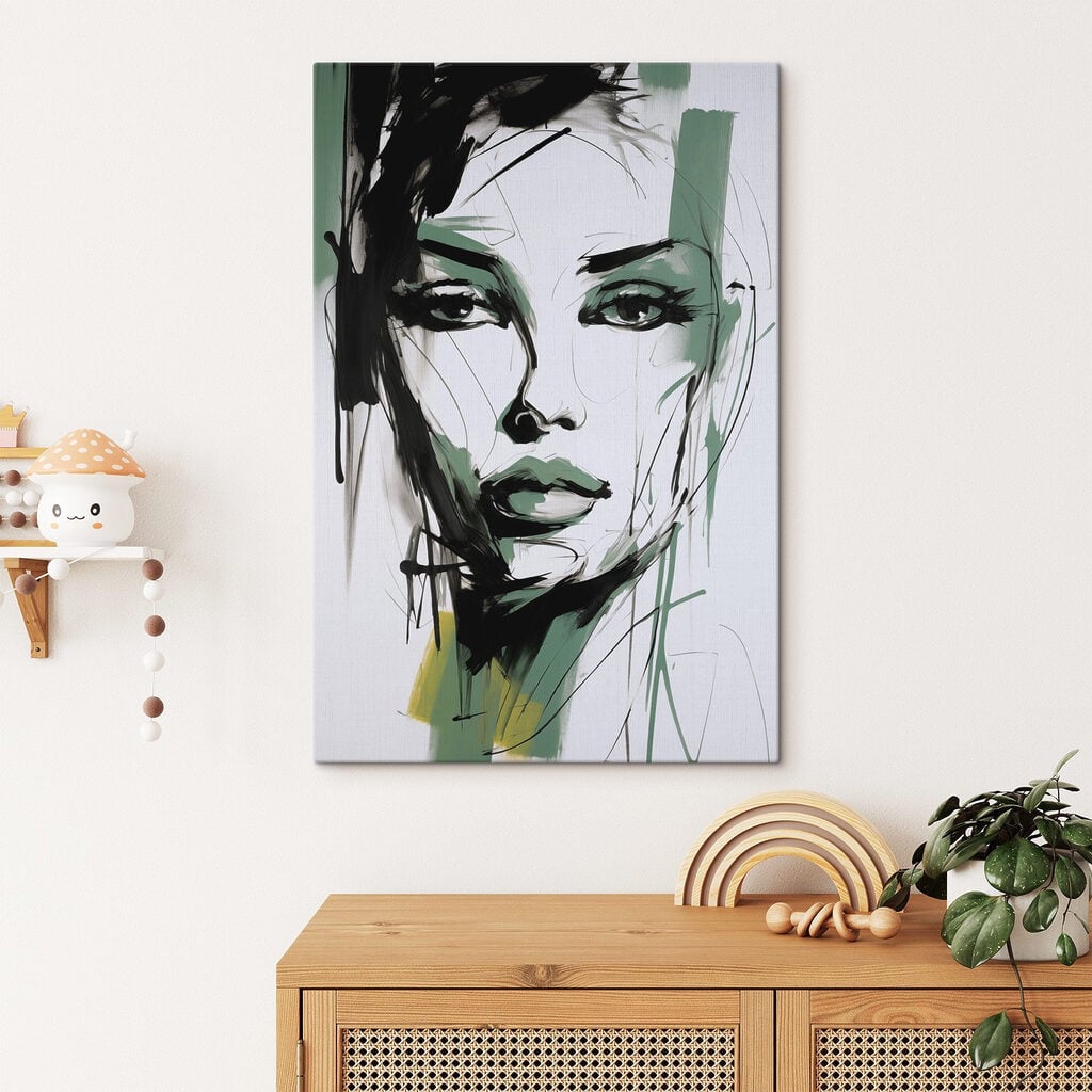 Painting of a woman's face