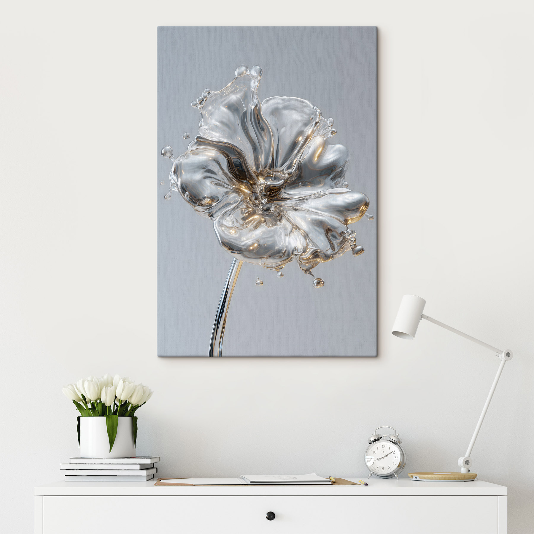 Blossoming form in fluid elegance