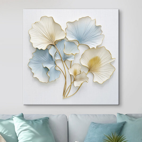Wall art of leaves